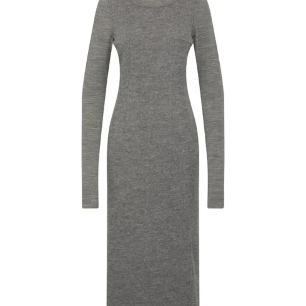SPORTMAX NWT Double-layer grey knit dress ("Teismo") size S $695 originally - Picture 4 of 4